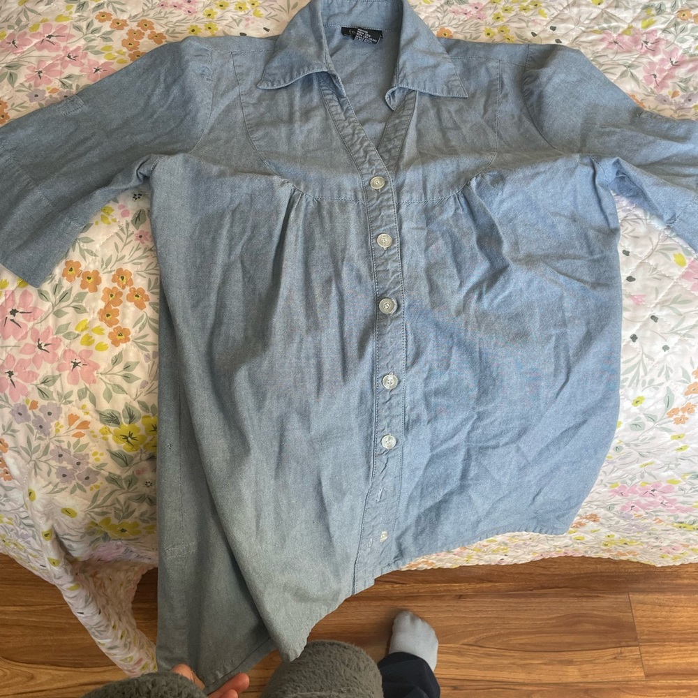 Feathers Sky Blue Casual Shirt